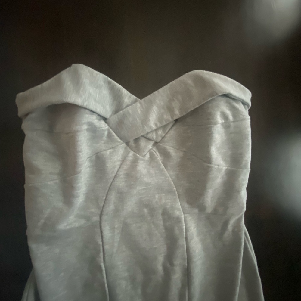 Grey hourglass shape stretch dress